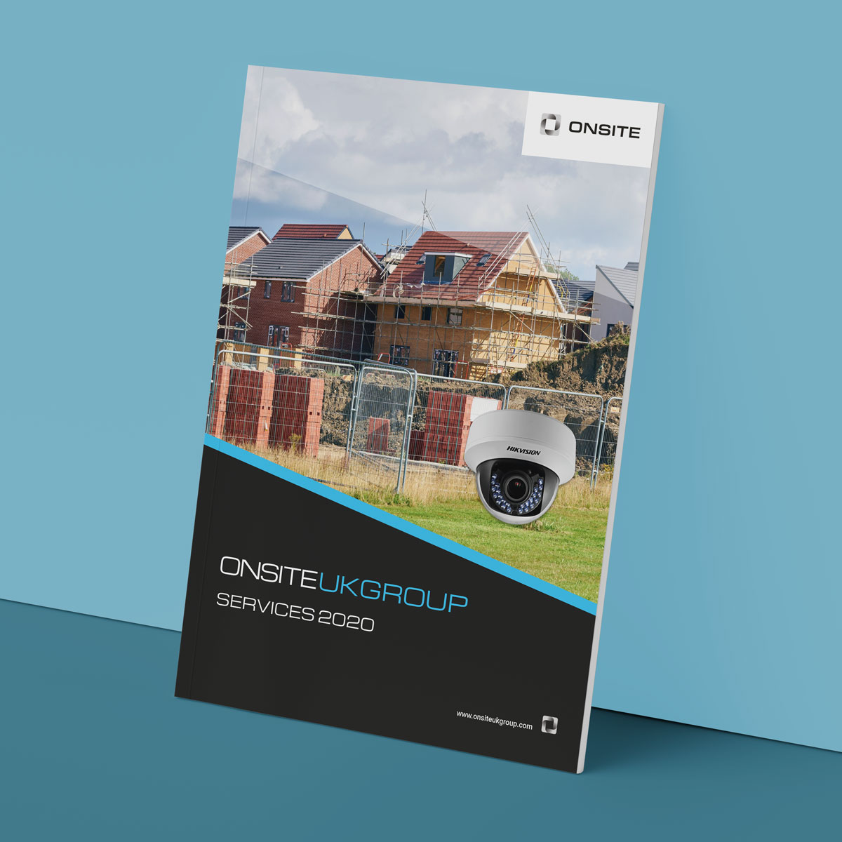 Front cover a brochure for Onsite UK Group.