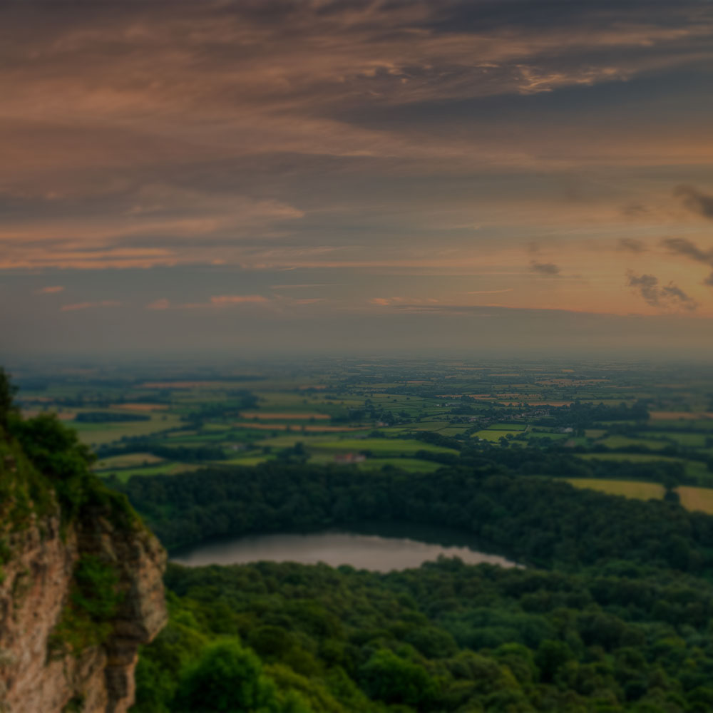 Landscape photograph from Sutton Bank looking over the Vale of York